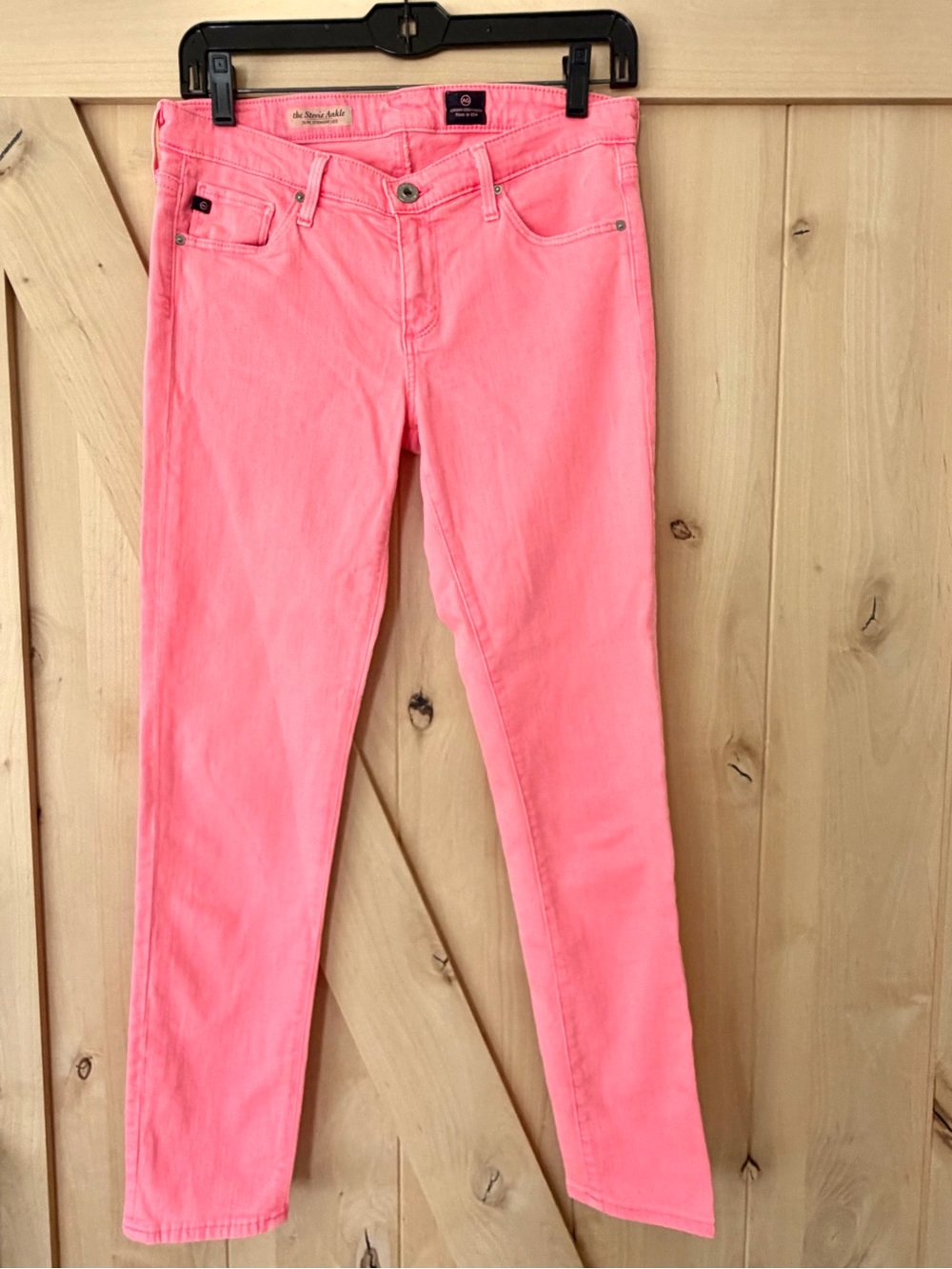 Women's AG Neon Pink Skinny Jeans